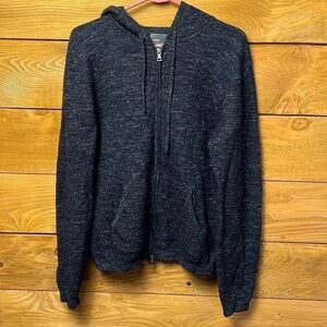 Women’s VINCE size medium hooded zip up Cardigan. DARK GRAY.
